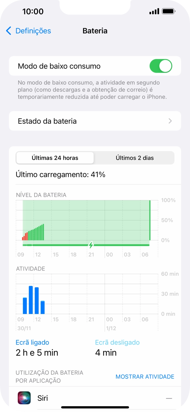 Para voltar ao ecrã inicial, deslize o dedo de baixo para cima a partir da base do ecrã.