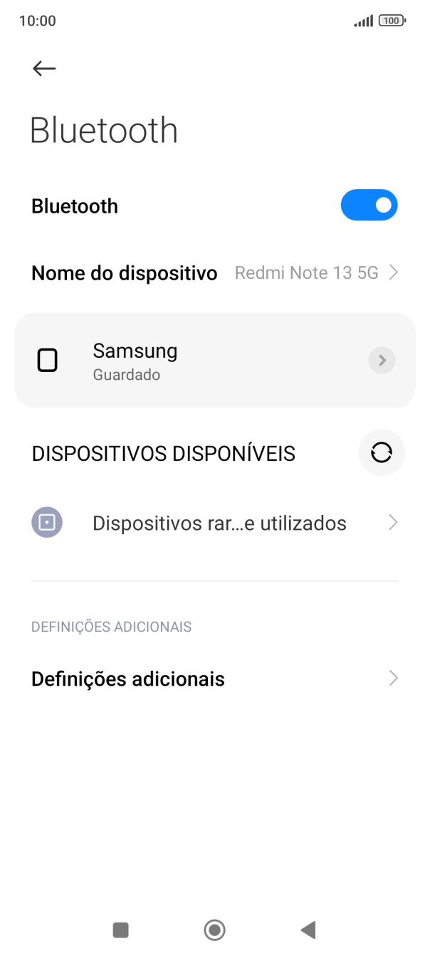 Prima a tecla de início para terminar e voltar ao ecrã inicial.