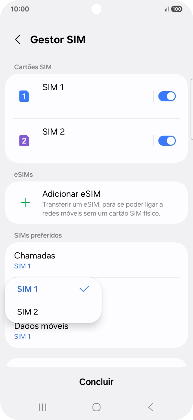 Prima o plano pretendido.