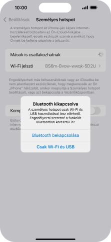 Amennyiben be van kapcsolva a Wi-Fi, válaszd a Csak Wi-Fi és USB lehetőséget.
