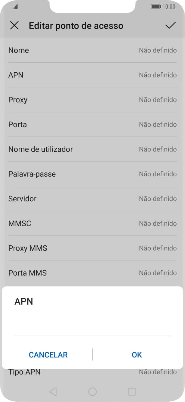 Introduza net2.vodafone.pt e prima OK.