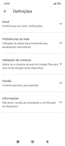 Prima Preferências de rede.