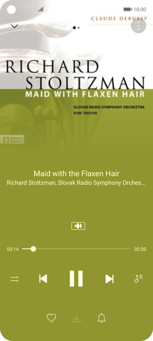 Prima a seta para a direita para ir para o ficheiro de música seguinte.