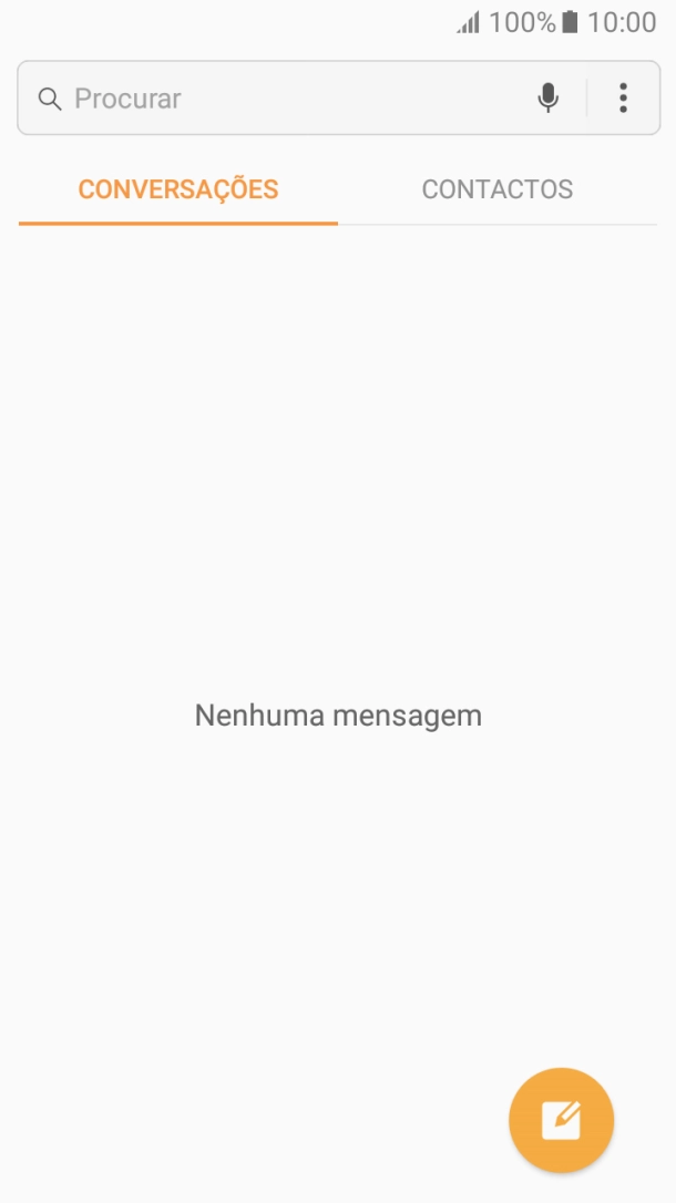 Prima o ícone de menu.