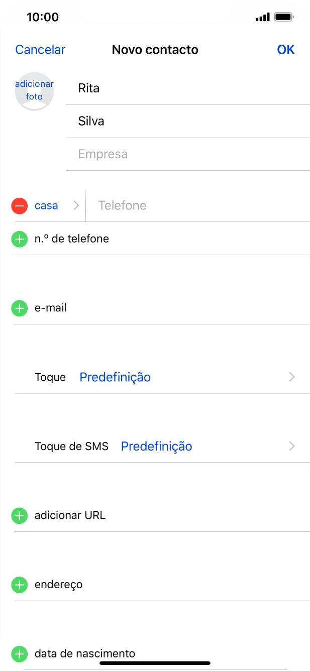 Prima Telefone e introduza o número de telefone pretendido.