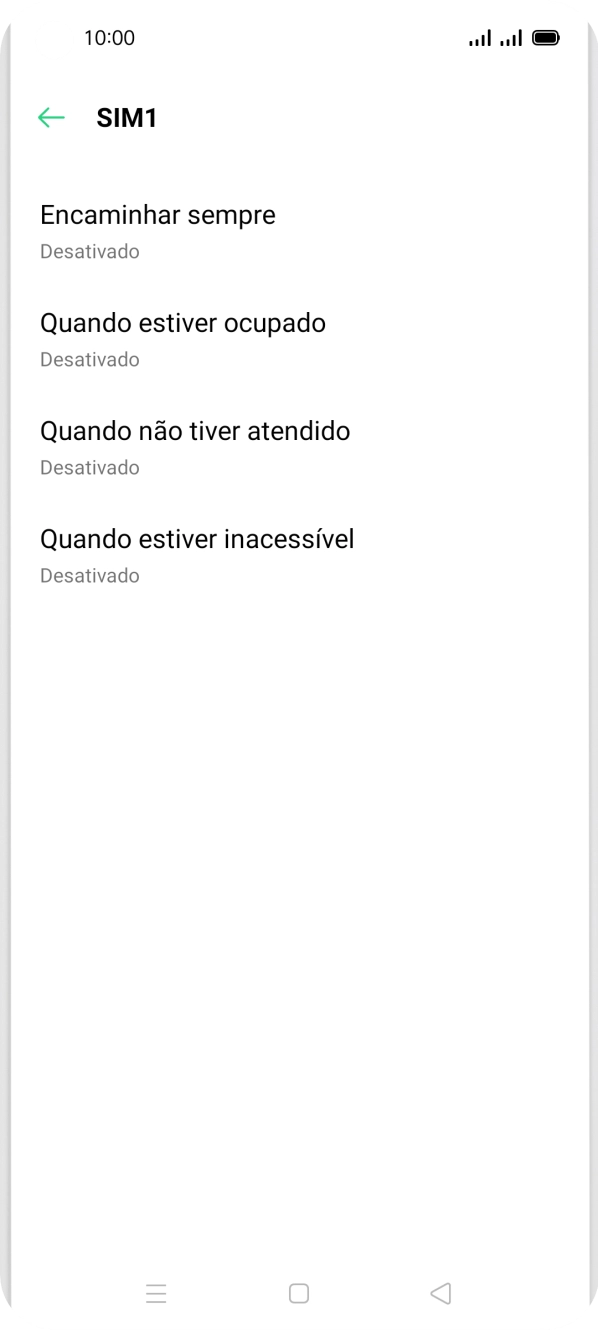 Prima o tipo de desvio pretendido.