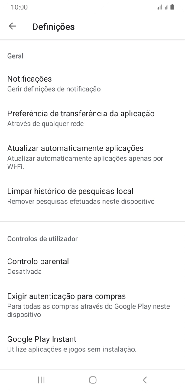 Prima Atualizar automaticamente aplicações.