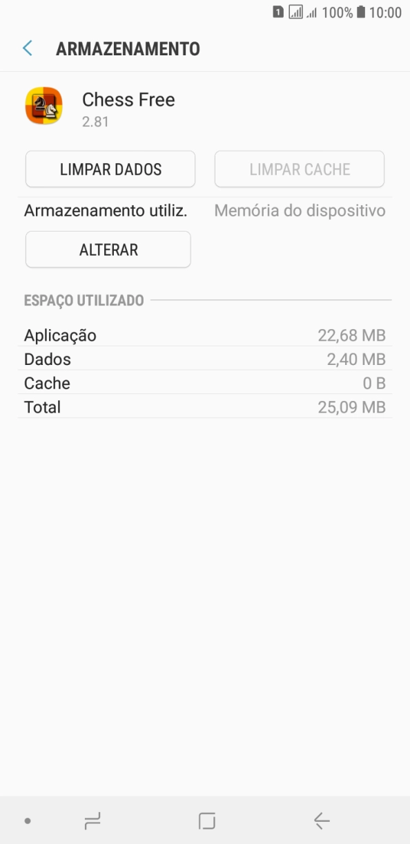 Prima a tecla de início para terminar e voltar ao ecrã inicial.