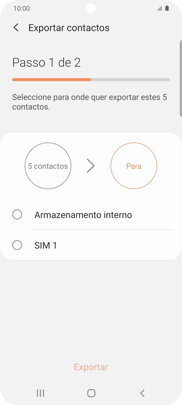 Prima o nome do cartão SIM.