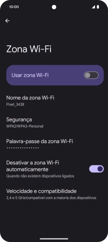 Prima Nome da zona Wi-Fi.