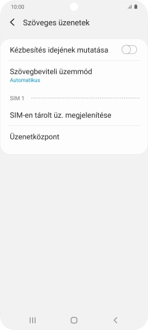 Válaszd az Üzenetközpont lehetőséget.