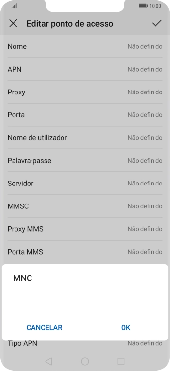 Introduza 01 e prima OK.