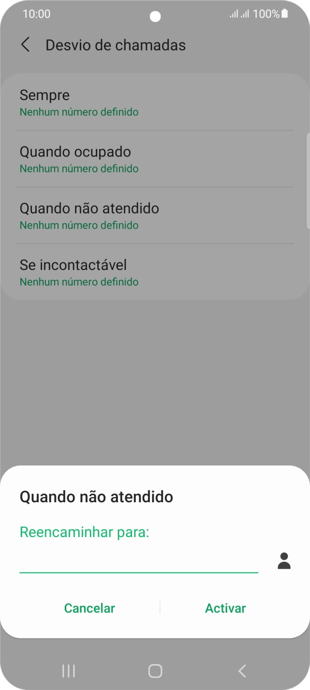 Introduza 123 e prima Activar.