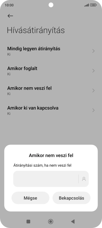 Írd be azt, hogy +36709090999, és válaszd a Bekapcsolás lehetőséget.