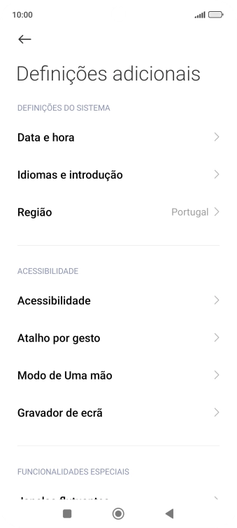 Prima Data e hora.