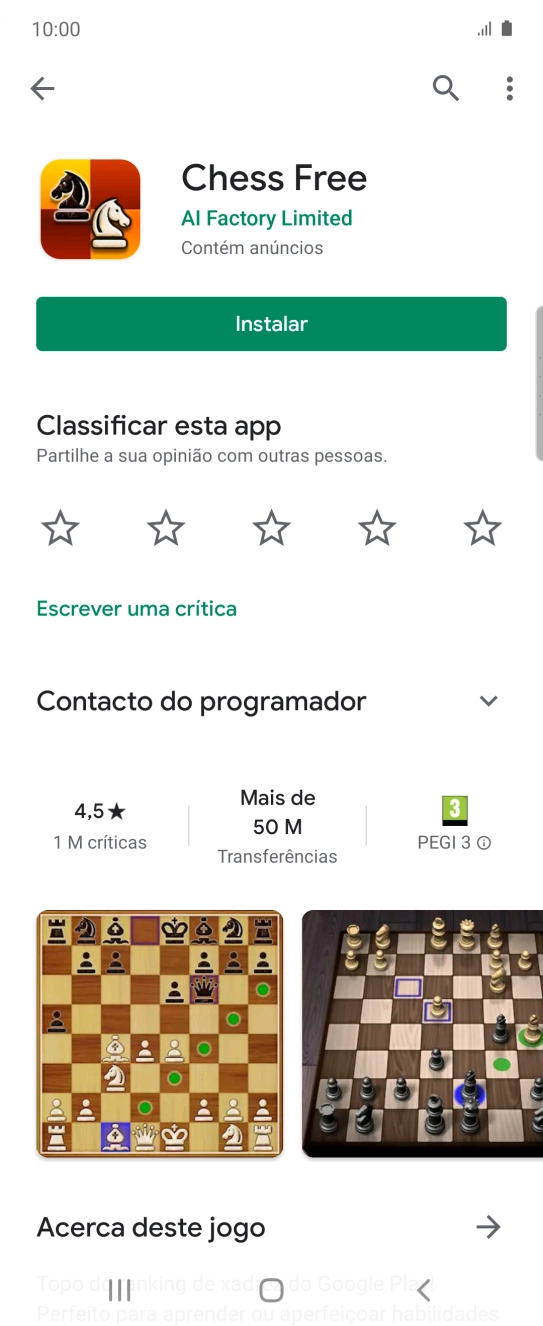 Prima a tecla de início para terminar e voltar ao ecrã inicial.