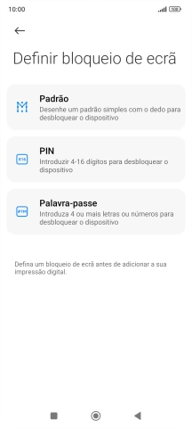 Prima o código de bloqueio do telefone pretendido.