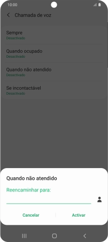Introduza 123 e prima Activar.