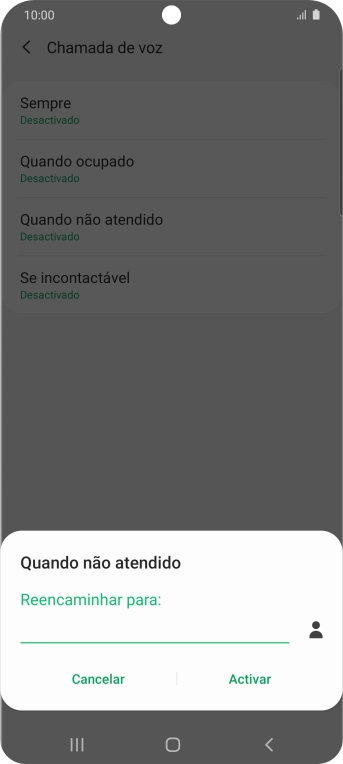 Introduza 123 e prima Activar.