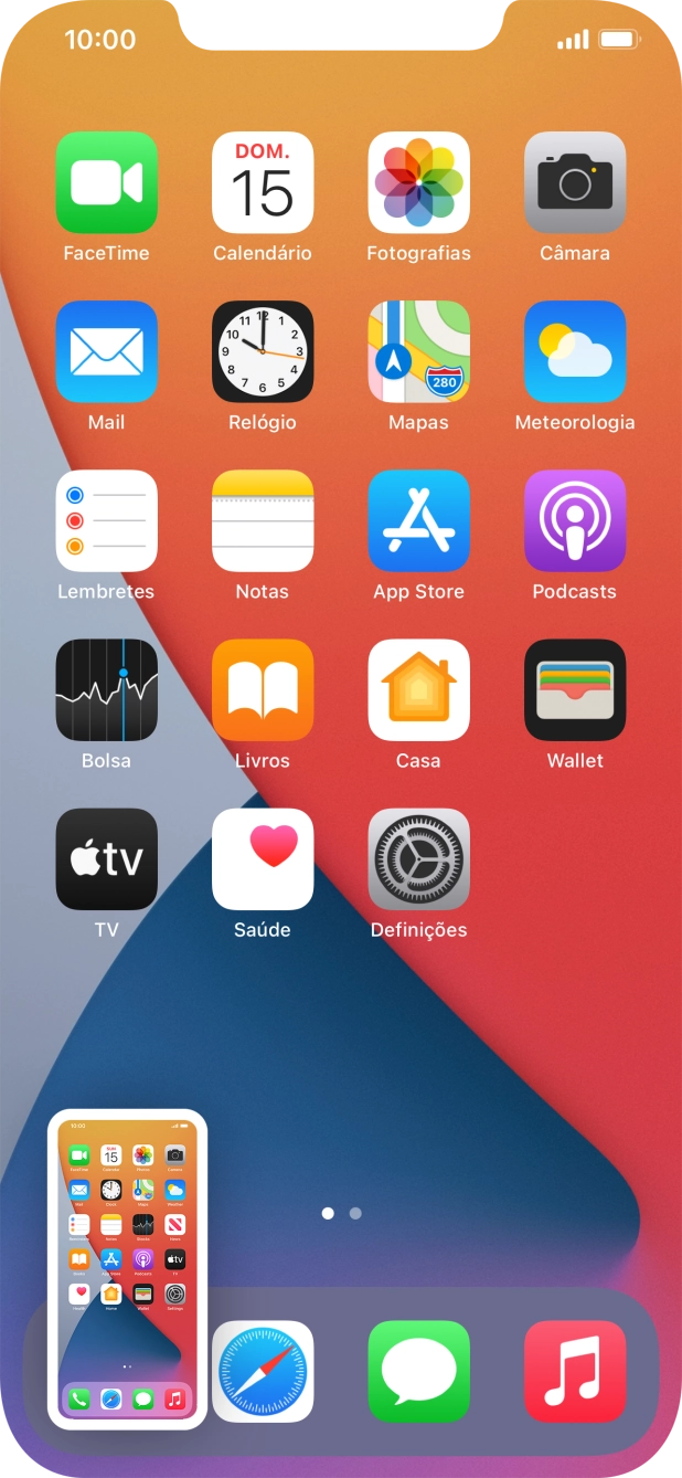 Para modificar a captura de ecrã prima a captura de ecrã e siga as indicações no ecrã para efetuar as modificações pretendidas.