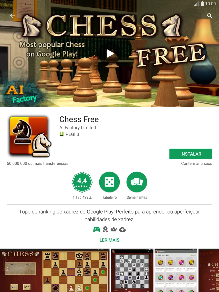 Prima INSTALAR e siga as indicações no ecrã para instalar a app. pretendida.