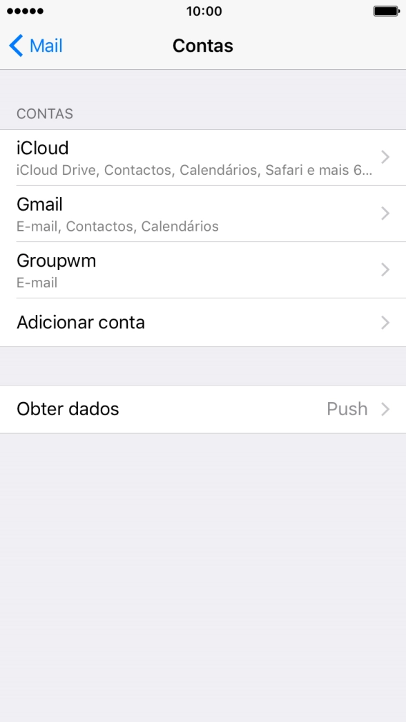 Prima o nome na conta de e-mail que acabou de criar.
