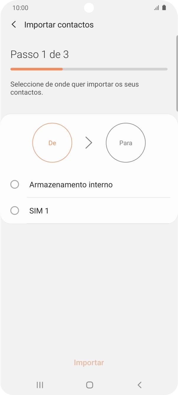 Prima o nome do cartão SIM.