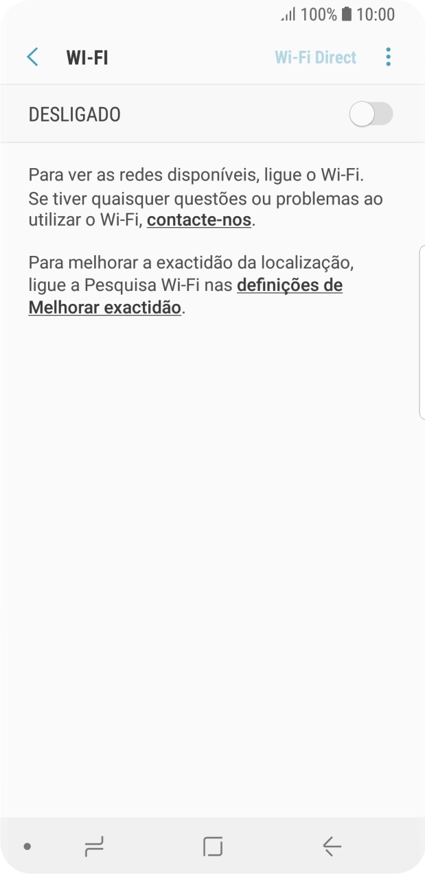 Prima o indicador para ativar a função.