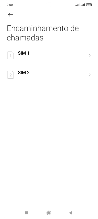 Prima o cartão SIM pretendido.