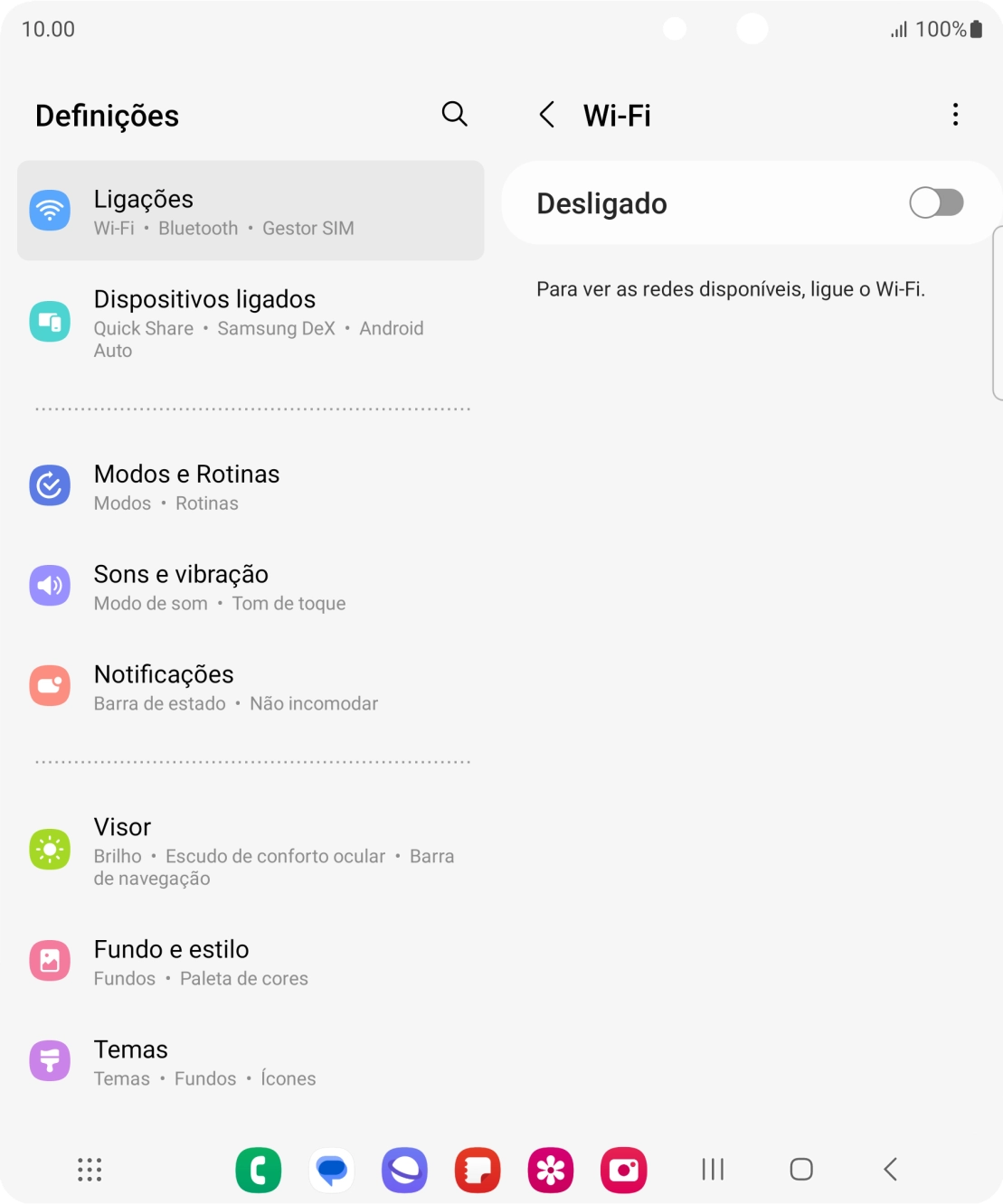 Prima o indicador para ativar a função.