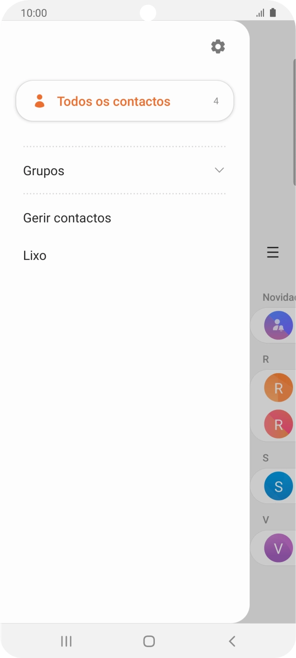 Prima Gerir contactos.