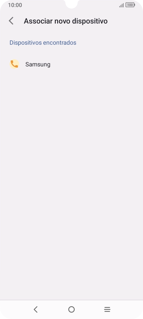 Prima o dispositivo Bluetooth pretendido e siga as indicações no ecrã para emparelhar o dispositivo pretendido com o telefone.