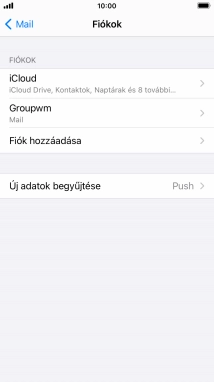 Kattints az imént létrehozott e-mail-fiók nevére.