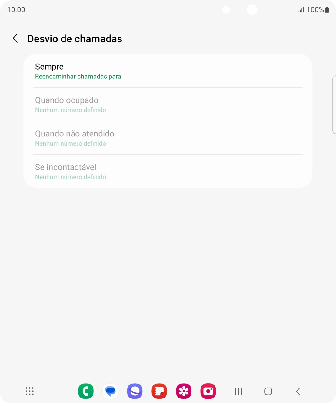 Prima o tipo de desvio pretendido.