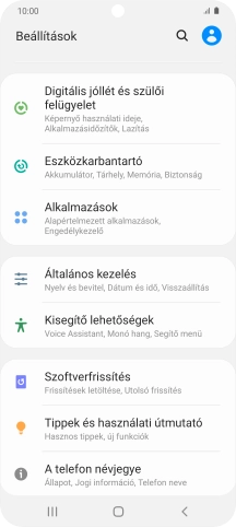Válaszd az Általános kezelés lehetőséget.