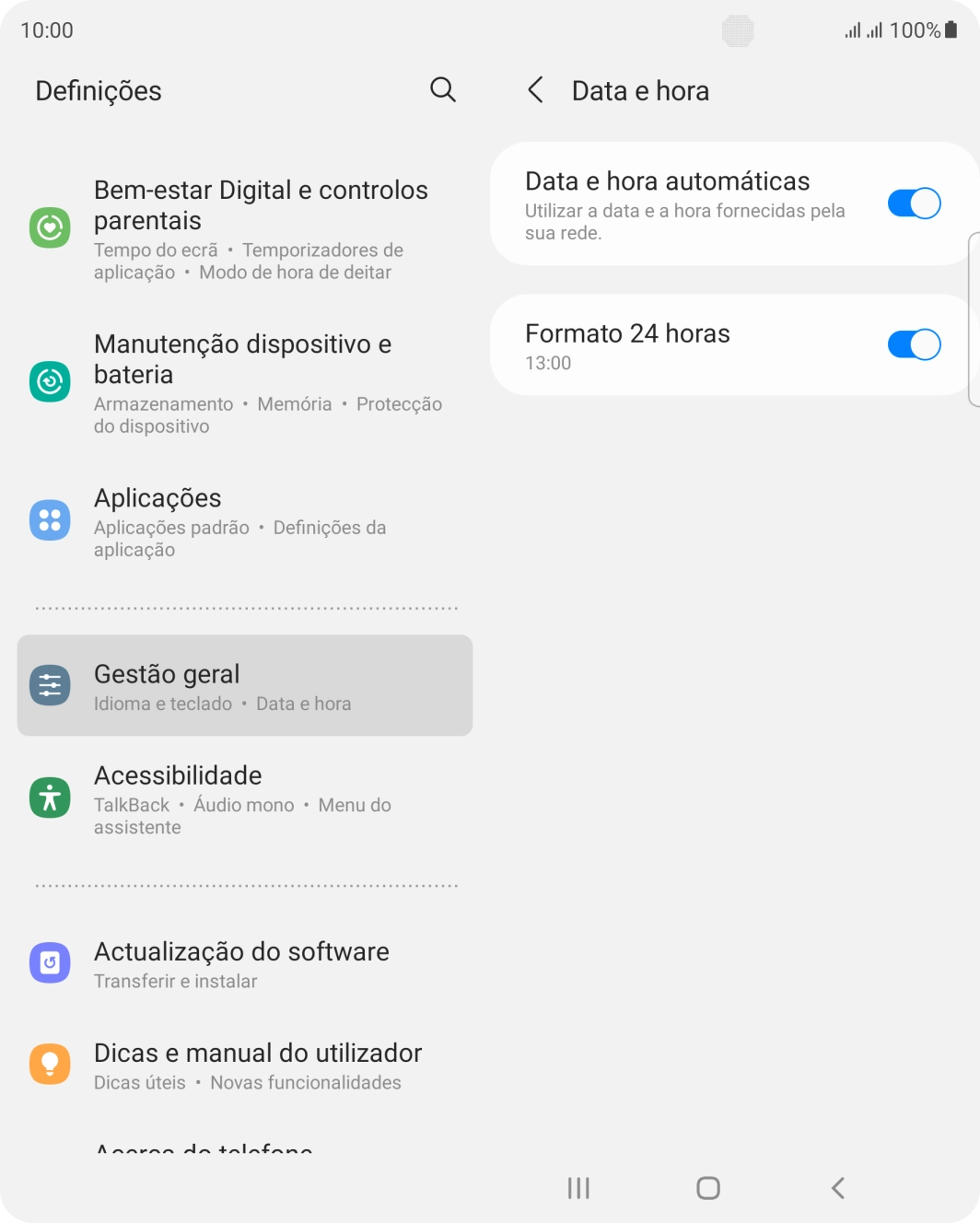 Prima a tecla de início para terminar e voltar ao ecrã inicial.