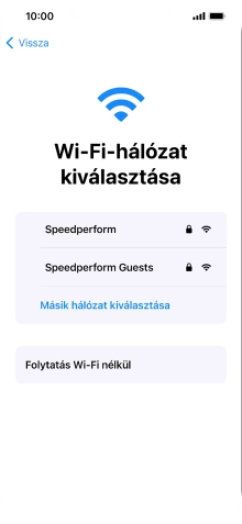 Válaszd ki a kívánt Wi-Fi hálózatot.