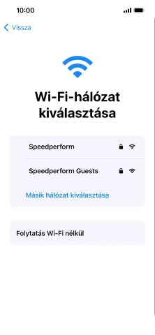 Válaszd ki a kívánt Wi-Fi hálózatot.