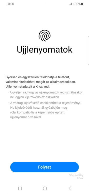 Válaszd a Folytat lehetőséget.