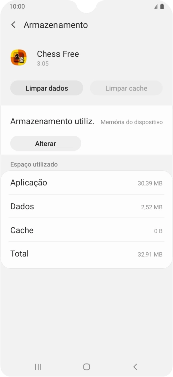 Prima a tecla de início para terminar e voltar ao ecrã inicial.