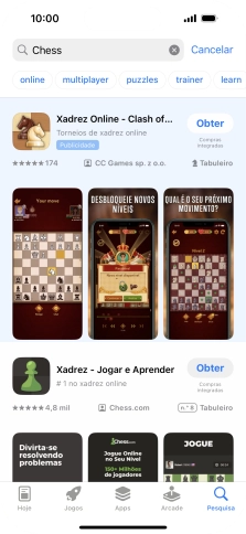 Prima a app pretendida.