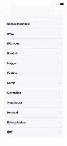 Válaszd ki a kívánt nyelvet.