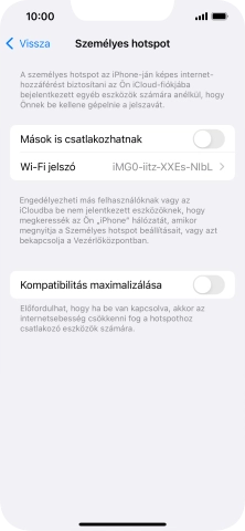 Kattints a Wi-Fi jelszó mezőre, és írd be a kívánt jelszót.