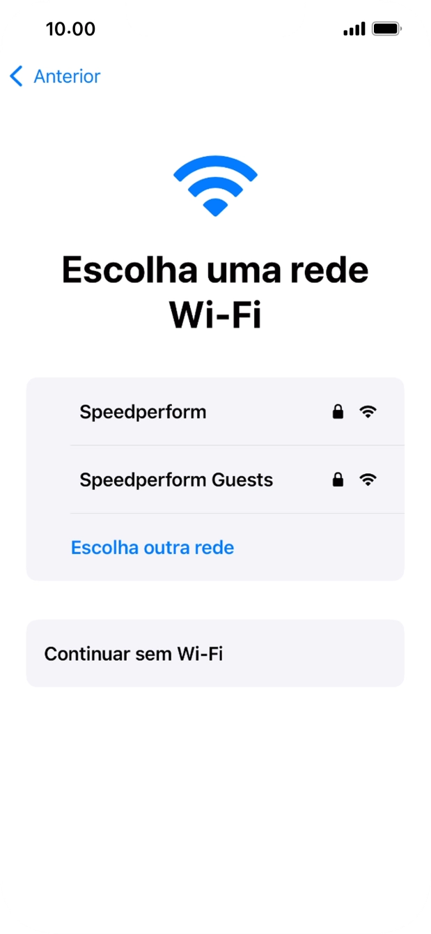 Prima a rede Wi-Fi pretendida.