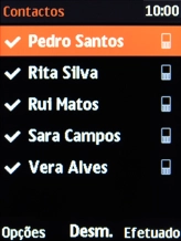 Prima a tecla de seleção direita.