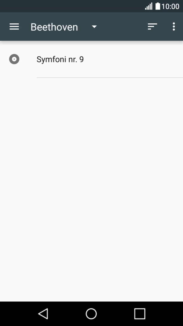 Prima o ficheiro de áudio pretendido.