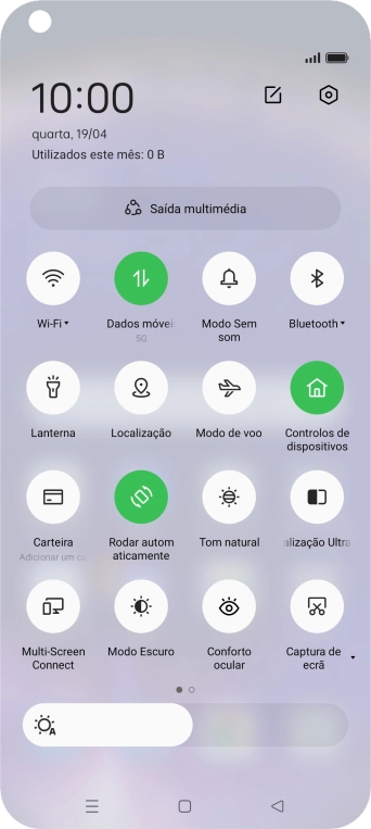 Prima o ícone de definições.