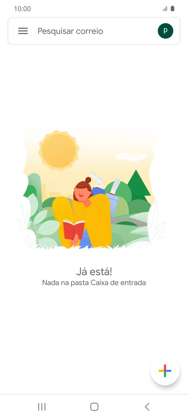 Prima o ícone de conta de e-mail.