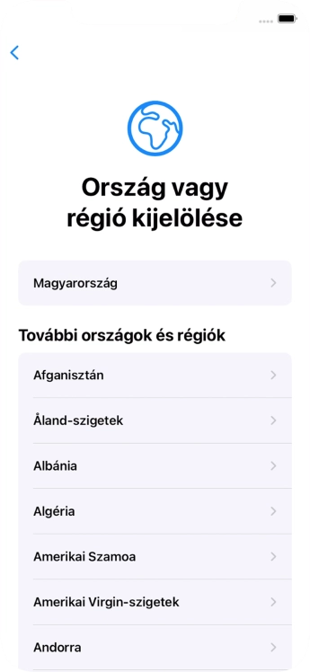 Válaszd ki a kívánt országot vagy régiót.