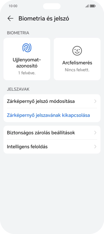 Válaszd a Zárképernyő jelszavának kikapcsolása lehetőséget, és írd be az extra képernyőzárkódot, amit korábban már beállítottál.